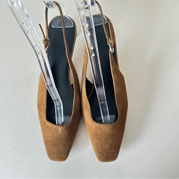 NEW Vince Hart Cinnamon Suede Slingback Women's Kitten Heels, Sz 9 - Picture 4 of 14